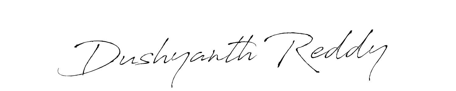 Create a beautiful signature design for name Dushyanth Reddy. With this signature (Antro_Vectra) fonts, you can make a handwritten signature for free. Dushyanth Reddy signature style 6 images and pictures png