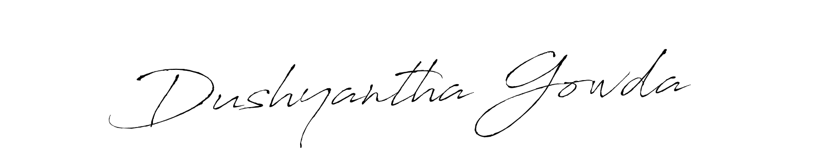 How to make Dushyantha Gowda signature? Antro_Vectra is a professional autograph style. Create handwritten signature for Dushyantha Gowda name. Dushyantha Gowda signature style 6 images and pictures png