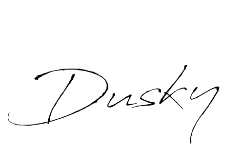 Antro_Vectra is a professional signature style that is perfect for those who want to add a touch of class to their signature. It is also a great choice for those who want to make their signature more unique. Get Dusky name to fancy signature for free. Dusky signature style 6 images and pictures png