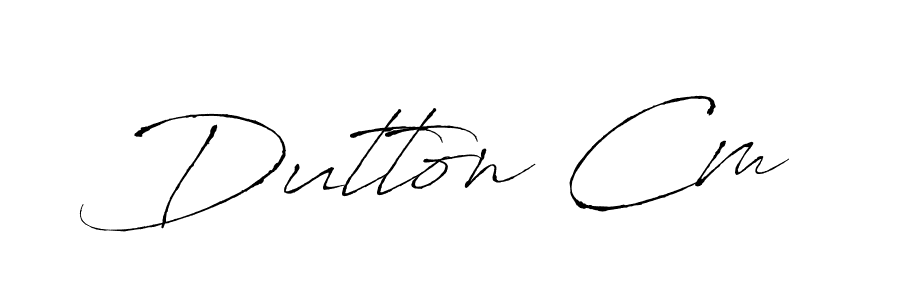 Use a signature maker to create a handwritten signature online. With this signature software, you can design (Antro_Vectra) your own signature for name Dutton Cm. Dutton Cm signature style 6 images and pictures png