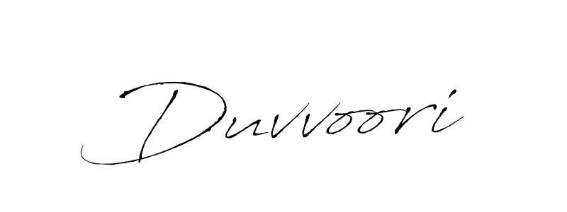 Create a beautiful signature design for name Duvvoori. With this signature (Antro_Vectra) fonts, you can make a handwritten signature for free. Duvvoori signature style 6 images and pictures png