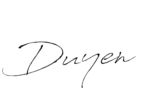 Use a signature maker to create a handwritten signature online. With this signature software, you can design (Antro_Vectra) your own signature for name Duyen. Duyen signature style 6 images and pictures png