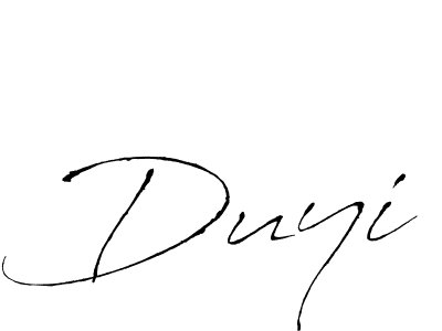 Use a signature maker to create a handwritten signature online. With this signature software, you can design (Antro_Vectra) your own signature for name Duyi. Duyi signature style 6 images and pictures png