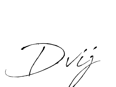 Dvij stylish signature style. Best Handwritten Sign (Antro_Vectra) for my name. Handwritten Signature Collection Ideas for my name Dvij. Dvij signature style 6 images and pictures png