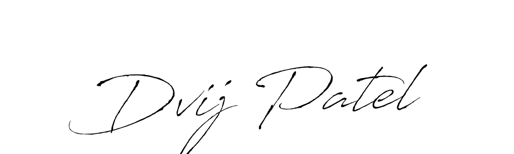 It looks lik you need a new signature style for name Dvij Patel. Design unique handwritten (Antro_Vectra) signature with our free signature maker in just a few clicks. Dvij Patel signature style 6 images and pictures png