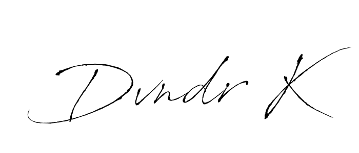 Dvndr K stylish signature style. Best Handwritten Sign (Antro_Vectra) for my name. Handwritten Signature Collection Ideas for my name Dvndr K. Dvndr K signature style 6 images and pictures png