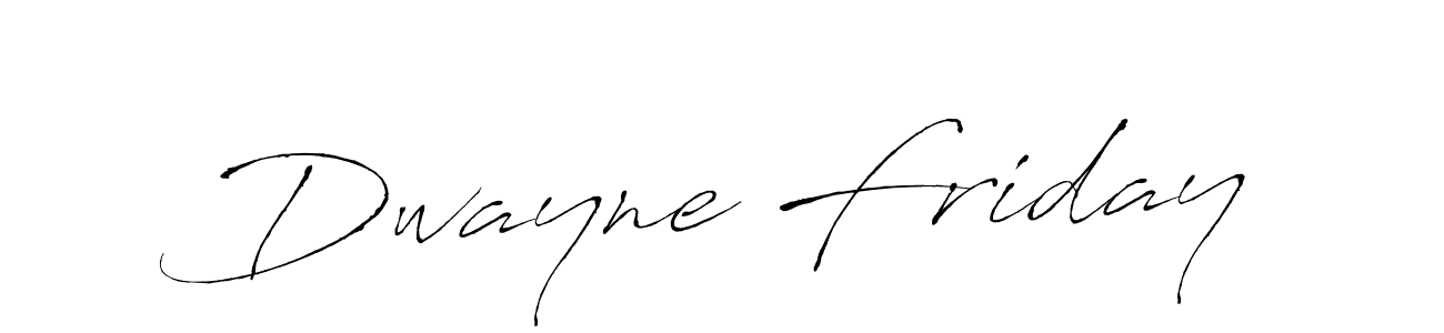 How to make Dwayne Friday name signature. Use Antro_Vectra style for creating short signs online. This is the latest handwritten sign. Dwayne Friday signature style 6 images and pictures png