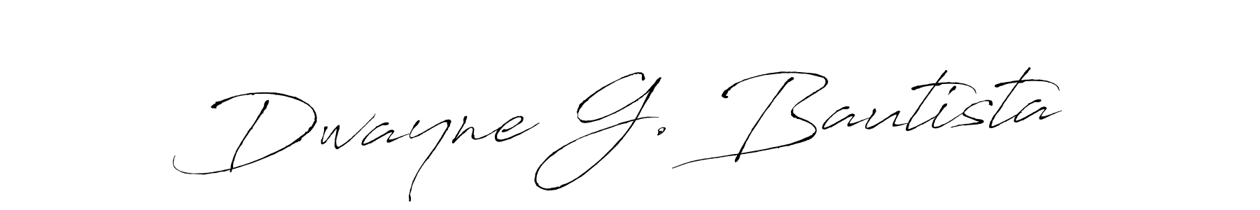 Create a beautiful signature design for name Dwayne G. Bautista. With this signature (Antro_Vectra) fonts, you can make a handwritten signature for free. Dwayne G. Bautista signature style 6 images and pictures png