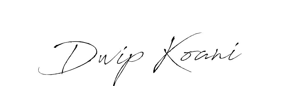 Use a signature maker to create a handwritten signature online. With this signature software, you can design (Antro_Vectra) your own signature for name Dwip Koani. Dwip Koani signature style 6 images and pictures png