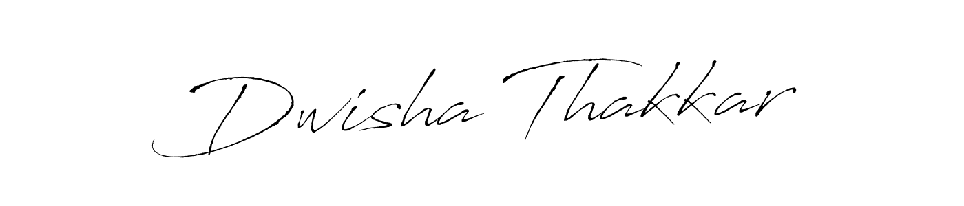 How to make Dwisha Thakkar name signature. Use Antro_Vectra style for creating short signs online. This is the latest handwritten sign. Dwisha Thakkar signature style 6 images and pictures png
