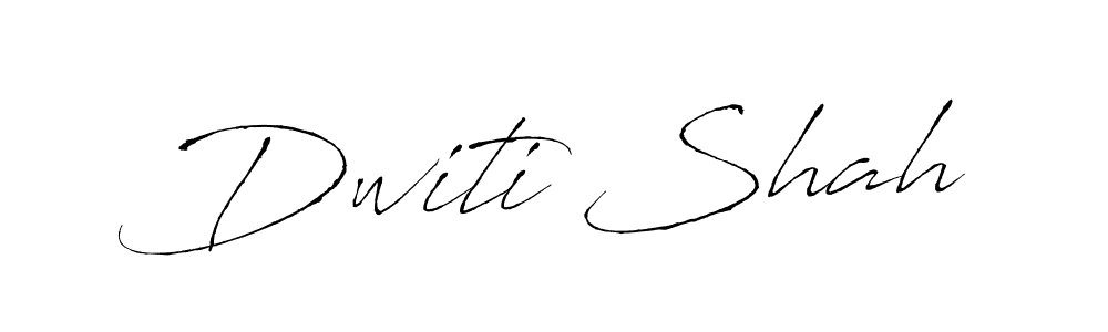 How to make Dwiti Shah name signature. Use Antro_Vectra style for creating short signs online. This is the latest handwritten sign. Dwiti Shah signature style 6 images and pictures png