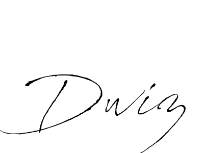 Use a signature maker to create a handwritten signature online. With this signature software, you can design (Antro_Vectra) your own signature for name Dwiz. Dwiz signature style 6 images and pictures png