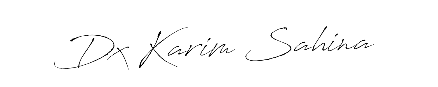 Make a beautiful signature design for name Dx Karim Sahina. With this signature (Antro_Vectra) style, you can create a handwritten signature for free. Dx Karim Sahina signature style 6 images and pictures png