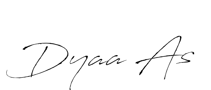 Design your own signature with our free online signature maker. With this signature software, you can create a handwritten (Antro_Vectra) signature for name Dyaa As. Dyaa As signature style 6 images and pictures png