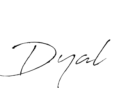 Use a signature maker to create a handwritten signature online. With this signature software, you can design (Antro_Vectra) your own signature for name Dyal. Dyal signature style 6 images and pictures png