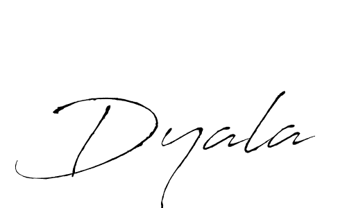 Use a signature maker to create a handwritten signature online. With this signature software, you can design (Antro_Vectra) your own signature for name Dyala. Dyala signature style 6 images and pictures png