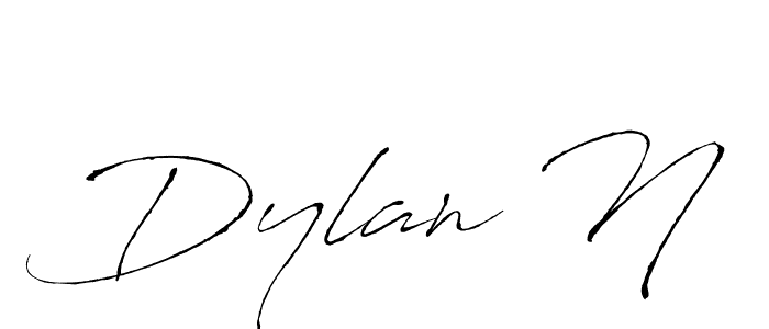 How to make Dylan N signature? Antro_Vectra is a professional autograph style. Create handwritten signature for Dylan N name. Dylan N signature style 6 images and pictures png