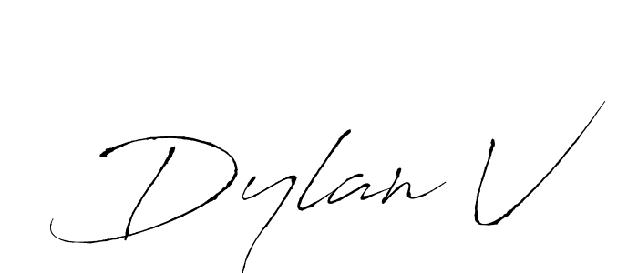Use a signature maker to create a handwritten signature online. With this signature software, you can design (Antro_Vectra) your own signature for name Dylan V. Dylan V signature style 6 images and pictures png