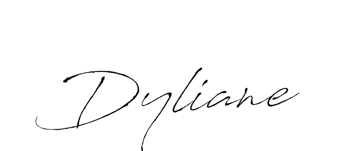 How to make Dyliane name signature. Use Antro_Vectra style for creating short signs online. This is the latest handwritten sign. Dyliane signature style 6 images and pictures png
