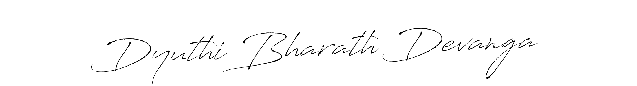 Design your own signature with our free online signature maker. With this signature software, you can create a handwritten (Antro_Vectra) signature for name Dyuthi Bharath Devanga. Dyuthi Bharath Devanga signature style 6 images and pictures png