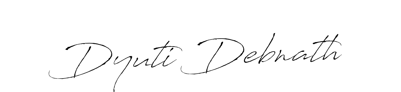 It looks lik you need a new signature style for name Dyuti Debnath. Design unique handwritten (Antro_Vectra) signature with our free signature maker in just a few clicks. Dyuti Debnath signature style 6 images and pictures png