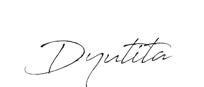 Make a beautiful signature design for name Dyutita. With this signature (Antro_Vectra) style, you can create a handwritten signature for free. Dyutita signature style 6 images and pictures png