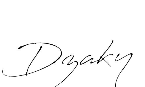 How to make Dzaky signature? Antro_Vectra is a professional autograph style. Create handwritten signature for Dzaky name. Dzaky signature style 6 images and pictures png