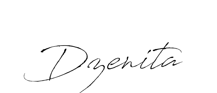 Design your own signature with our free online signature maker. With this signature software, you can create a handwritten (Antro_Vectra) signature for name Dzenita. Dzenita signature style 6 images and pictures png