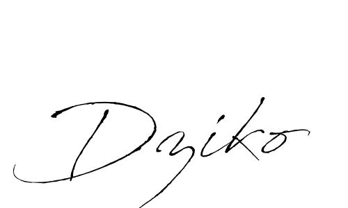 Design your own signature with our free online signature maker. With this signature software, you can create a handwritten (Antro_Vectra) signature for name Dziko. Dziko signature style 6 images and pictures png