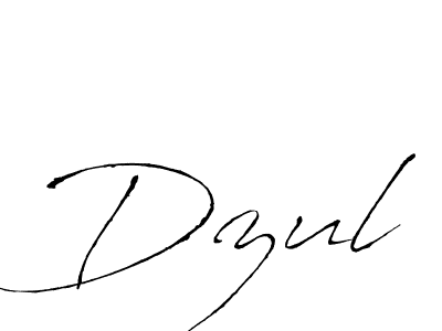 Antro_Vectra is a professional signature style that is perfect for those who want to add a touch of class to their signature. It is also a great choice for those who want to make their signature more unique. Get Dzul name to fancy signature for free. Dzul signature style 6 images and pictures png