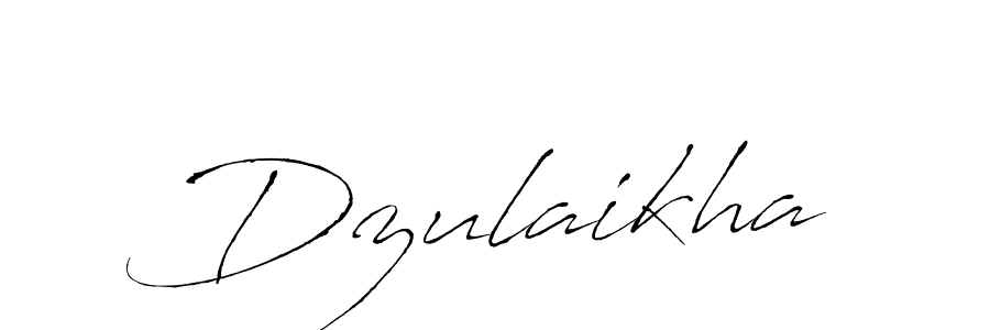 Design your own signature with our free online signature maker. With this signature software, you can create a handwritten (Antro_Vectra) signature for name Dzulaikha. Dzulaikha signature style 6 images and pictures png