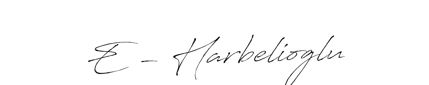 This is the best signature style for the E - Harbelioglu name. Also you like these signature font (Antro_Vectra). Mix name signature. E - Harbelioglu signature style 6 images and pictures png