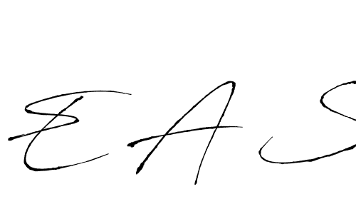 How to make E A S name signature. Use Antro_Vectra style for creating short signs online. This is the latest handwritten sign. E A S signature style 6 images and pictures png
