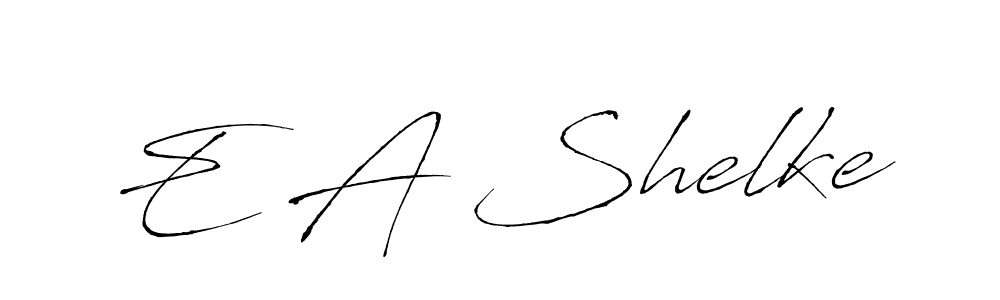 How to make E A Shelke signature? Antro_Vectra is a professional autograph style. Create handwritten signature for E A Shelke name. E A Shelke signature style 6 images and pictures png