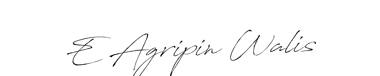 It looks lik you need a new signature style for name E Agripin Walis. Design unique handwritten (Antro_Vectra) signature with our free signature maker in just a few clicks. E Agripin Walis signature style 6 images and pictures png