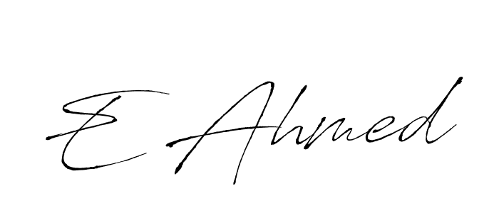 You should practise on your own different ways (Antro_Vectra) to write your name (E Ahmed) in signature. don't let someone else do it for you. E Ahmed signature style 6 images and pictures png