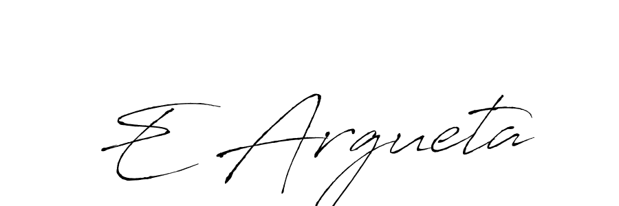 Create a beautiful signature design for name E Argueta. With this signature (Antro_Vectra) fonts, you can make a handwritten signature for free. E Argueta signature style 6 images and pictures png