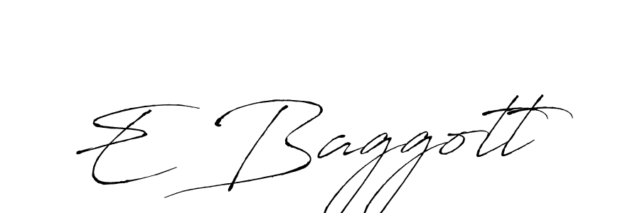 Create a beautiful signature design for name E Baggott. With this signature (Antro_Vectra) fonts, you can make a handwritten signature for free. E Baggott signature style 6 images and pictures png