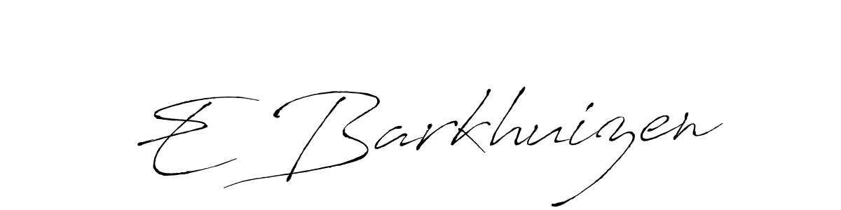 Make a beautiful signature design for name E Barkhuizen. With this signature (Antro_Vectra) style, you can create a handwritten signature for free. E Barkhuizen signature style 6 images and pictures png