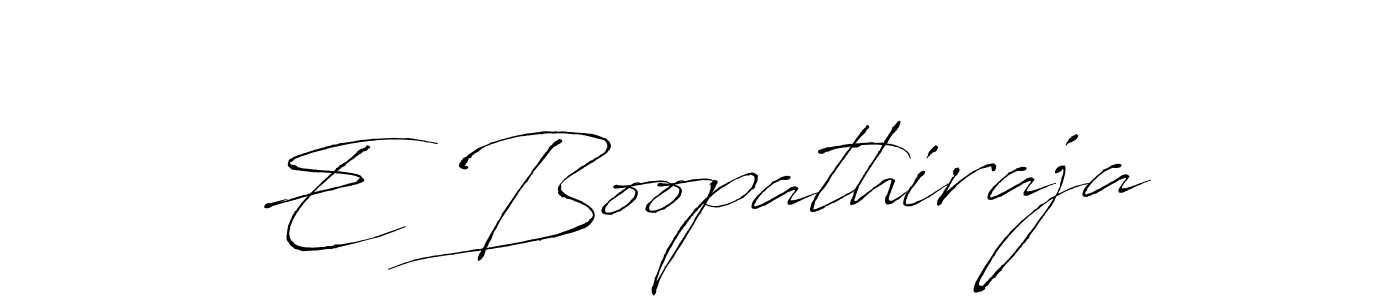 How to make E Boopathiraja signature? Antro_Vectra is a professional autograph style. Create handwritten signature for E Boopathiraja name. E Boopathiraja signature style 6 images and pictures png