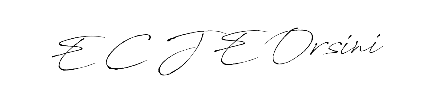 How to make E C J E Orsini signature? Antro_Vectra is a professional autograph style. Create handwritten signature for E C J E Orsini name. E C J E Orsini signature style 6 images and pictures png