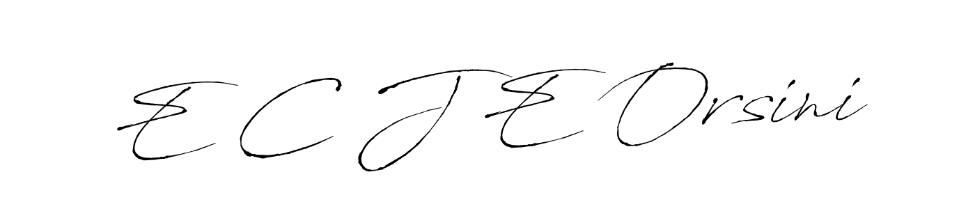 Create a beautiful signature design for name E C J E Orsini. With this signature (Antro_Vectra) fonts, you can make a handwritten signature for free. E C J E Orsini signature style 6 images and pictures png