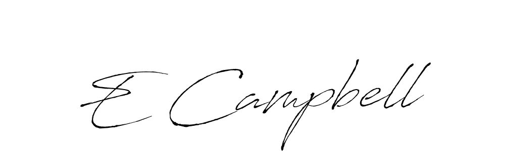 E Campbell stylish signature style. Best Handwritten Sign (Antro_Vectra) for my name. Handwritten Signature Collection Ideas for my name E Campbell. E Campbell signature style 6 images and pictures png