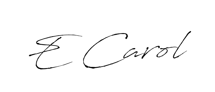 Also we have E Carol name is the best signature style. Create professional handwritten signature collection using Antro_Vectra autograph style. E Carol signature style 6 images and pictures png