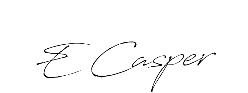 How to make E Casper name signature. Use Antro_Vectra style for creating short signs online. This is the latest handwritten sign. E Casper signature style 6 images and pictures png