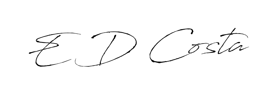 Create a beautiful signature design for name E D Costa. With this signature (Antro_Vectra) fonts, you can make a handwritten signature for free. E D Costa signature style 6 images and pictures png