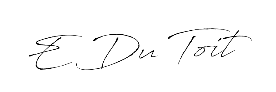 How to Draw E Du Toit signature style? Antro_Vectra is a latest design signature styles for name E Du Toit. E Du Toit signature style 6 images and pictures png