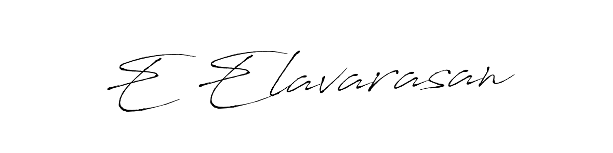 How to make E Elavarasan signature? Antro_Vectra is a professional autograph style. Create handwritten signature for E Elavarasan name. E Elavarasan signature style 6 images and pictures png