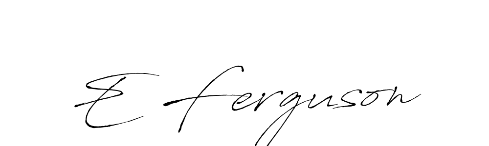 Create a beautiful signature design for name E Ferguson. With this signature (Antro_Vectra) fonts, you can make a handwritten signature for free. E Ferguson signature style 6 images and pictures png