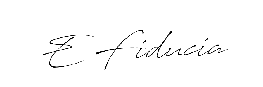 Make a beautiful signature design for name E Fiducia. With this signature (Antro_Vectra) style, you can create a handwritten signature for free. E Fiducia signature style 6 images and pictures png